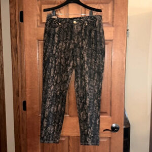 Nine West Snakeskin print jeans
